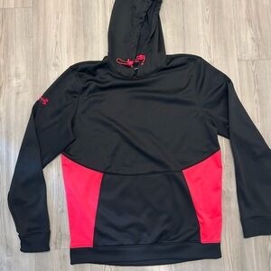 Black and Pink Hoodie with Logo